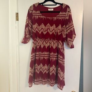 Geometric print dress